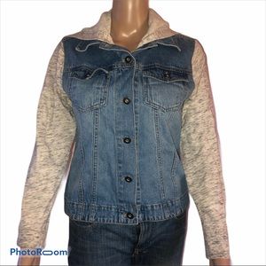 Vintage Savanna denim knit sleeve jacket